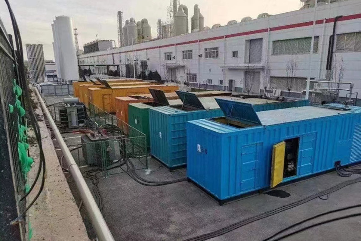 吉首发电机租赁施工现场